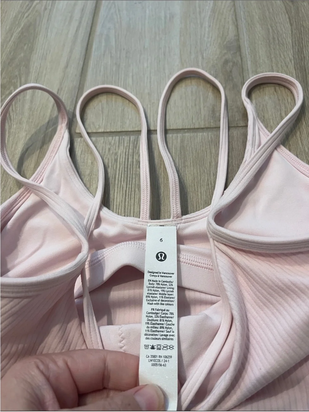 Lululemon Align Strappy Ribbed Tank Top Strawberry Milkshake Sz 6